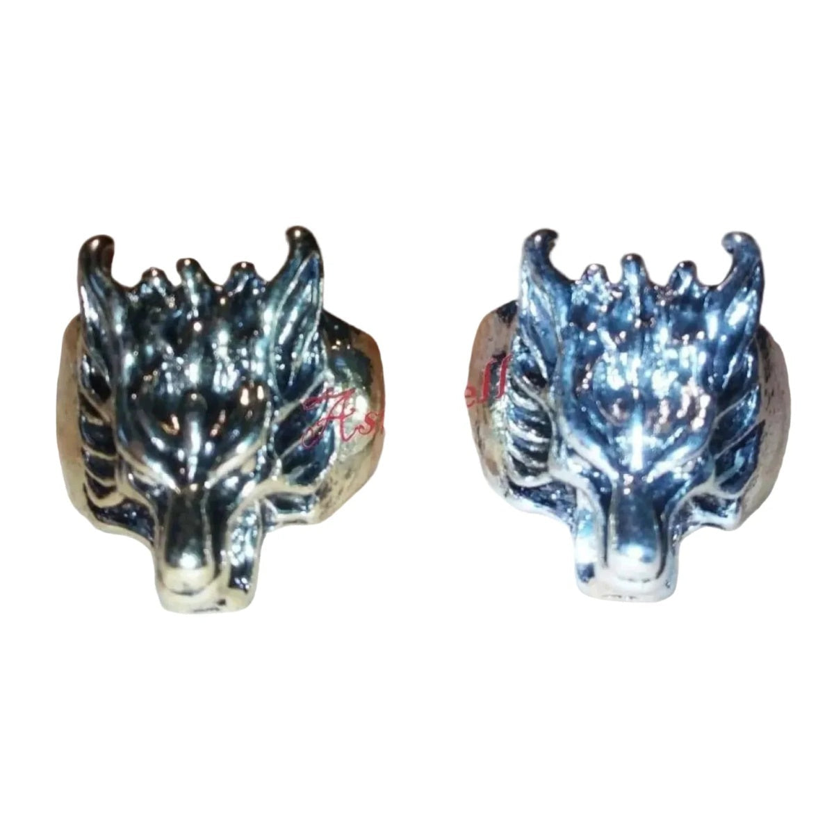Dragon Goat Tiger Wolf Head Ring Devil Rings Black Silver Gold Colour Dragons Sheep - Type 3 Size 9 U.S. 59mm - Asia Sell