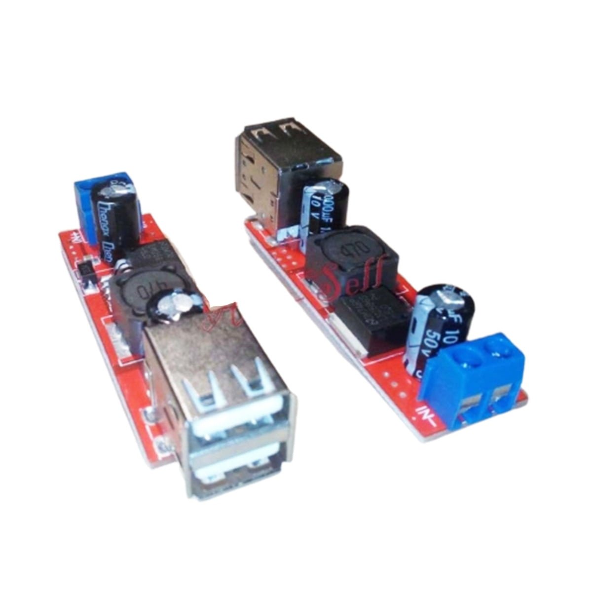 Dual USB Output DC-DC Step Down Buck Module 9V/12V/24V/36V to 5V USB 3A LM2596 - - Asia Sell