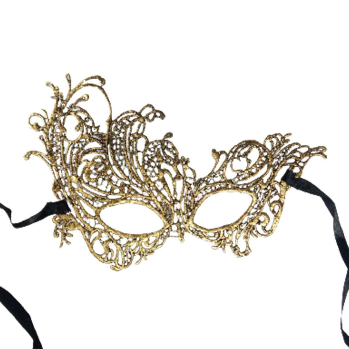Eye Mask Sexy Lace Venetian Masquerade Ball Halloween Party Fancy Dress Costume - Gold - Asia Sell