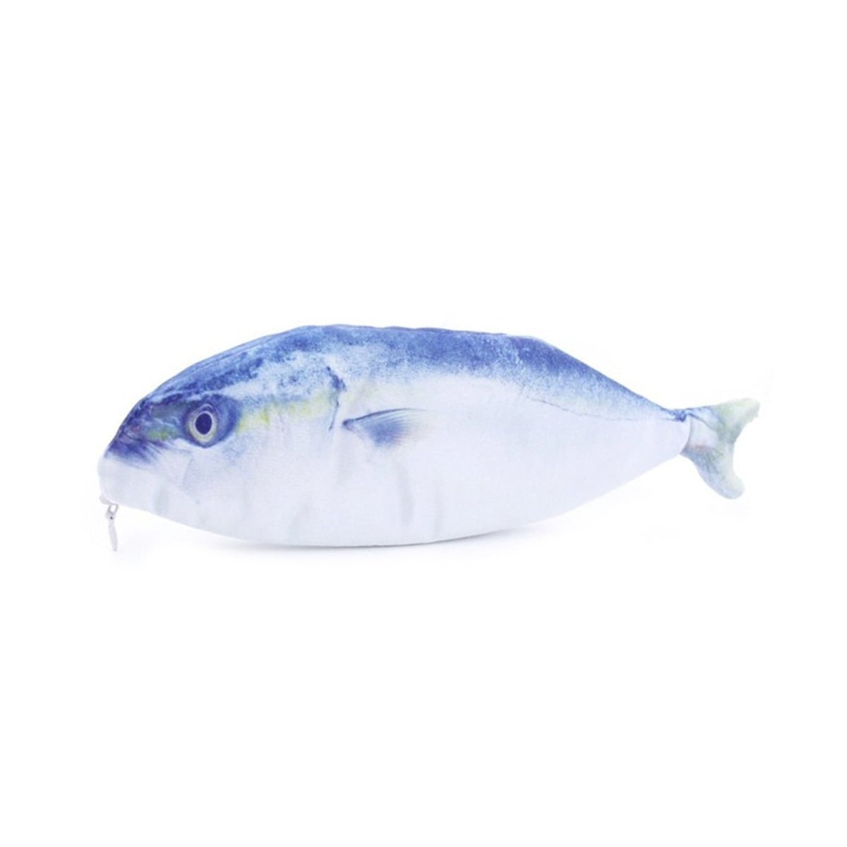 Fish Shape Pencil Case Make-up Cosmetics Bag Pouch With Zipper Zip Crafts Toys Gift Bonanza Pouch Bags - Blue White - Asia Sell
