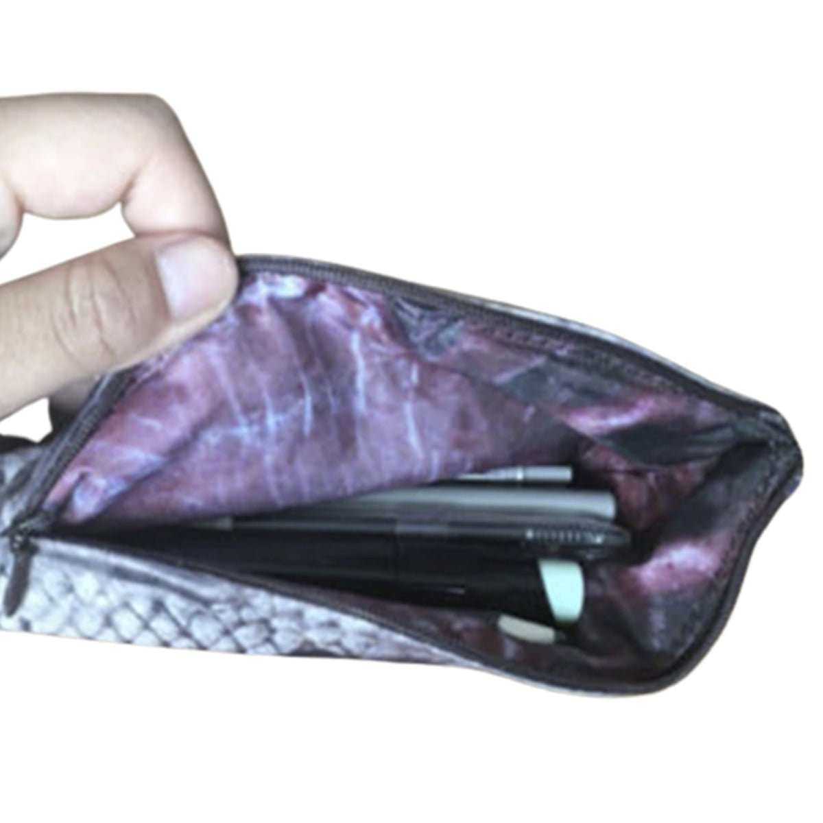 Fish Shape Pencil Case Make-up Cosmetics Bag Pouch With Zipper Zip Crafts Toys Gift Bonanza Pouch Bags - Pink Grey - Asia Sell