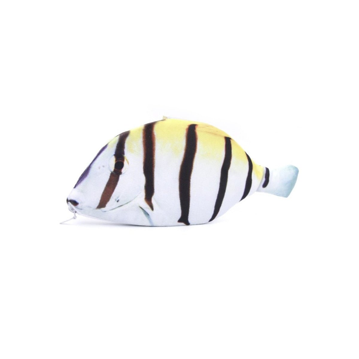 Fish Shape Pencil Case Make-up Cosmetics Bag Pouch With Zipper Zip Crafts Toys Gift Bonanza Pouch Bags - Yellow White Black Striped - Asia Sell