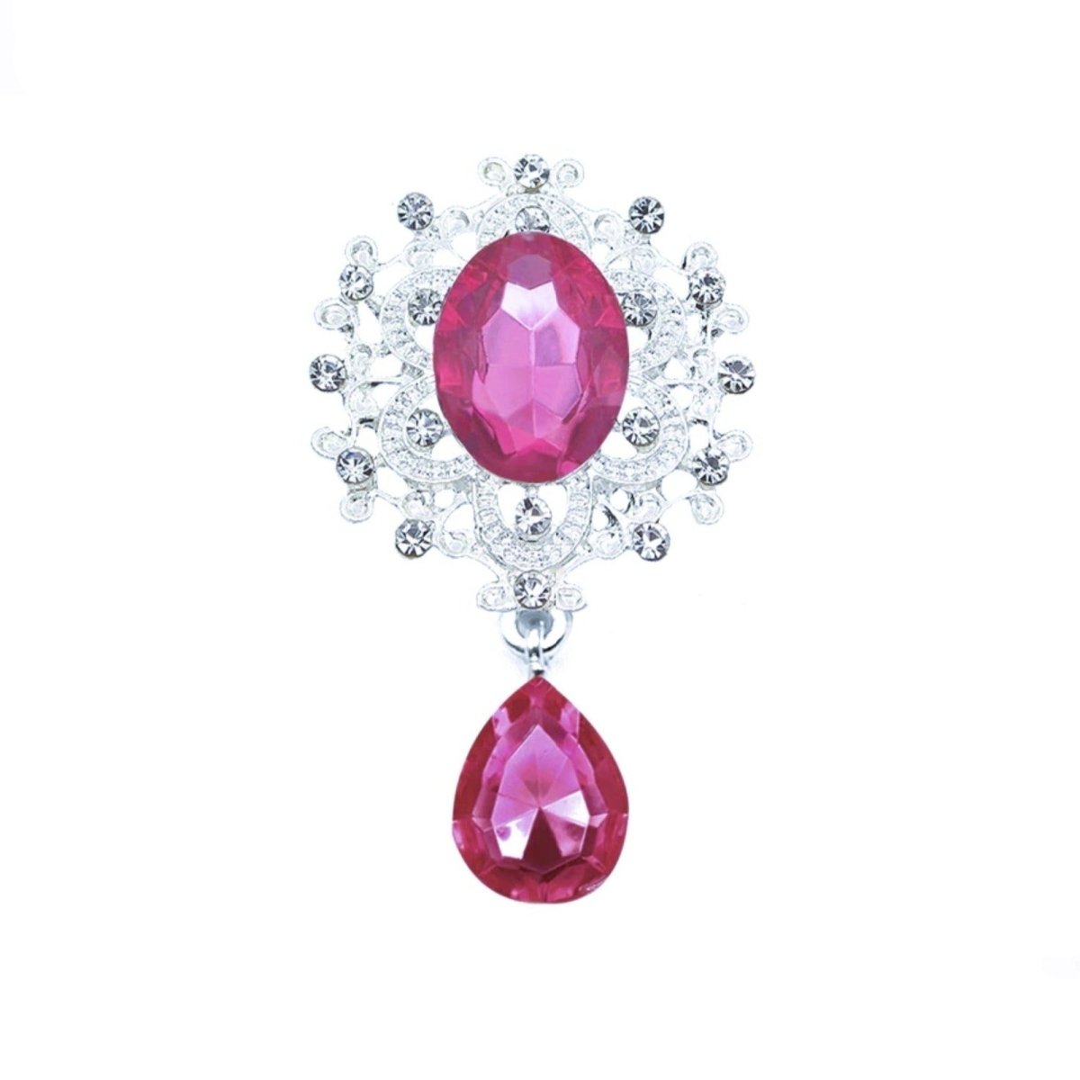 Flatback Rhinestone Cabochon 5pcs Acrylic Gem Jewellery for Clothing Wedding Sewing DIY Accessories Metal 45x24mm Craft - Pink - Asia Sell