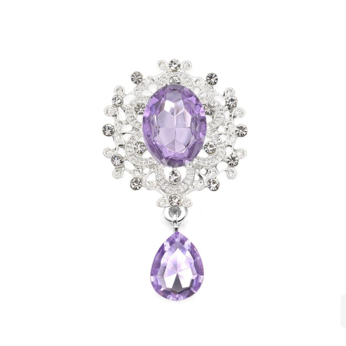 Flatback Rhinestone Cabochon 5pcs Acrylic Gem Jewellery for Clothing Wedding Sewing DIY Accessories Metal 45x24mm Craft - Purple - Asia Sell