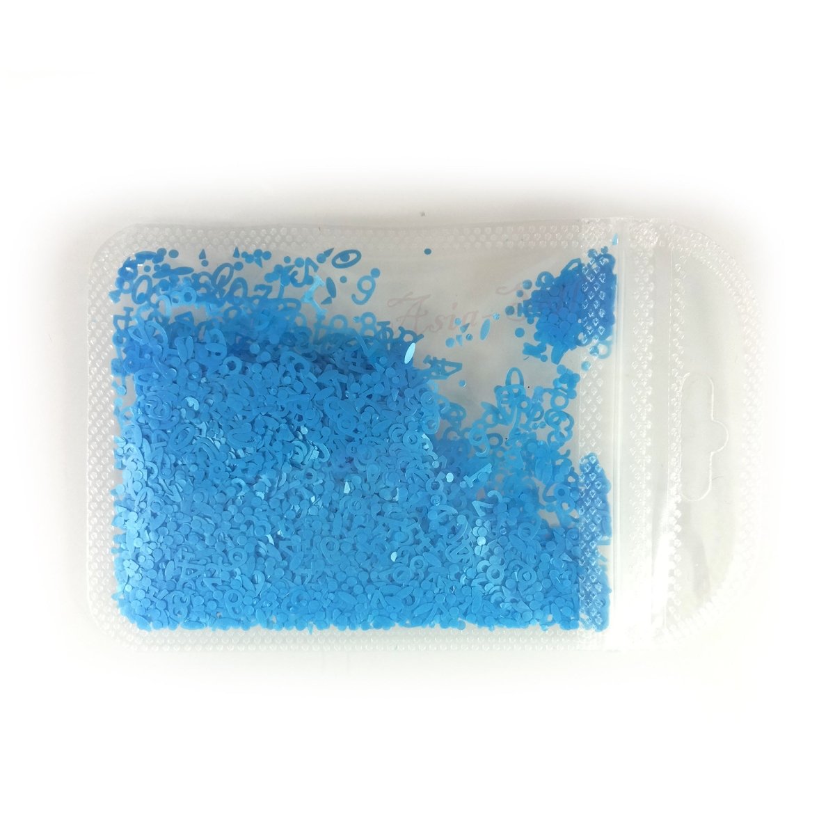 Flourescent Sequins Glitter Nail Art Mixed Size Number Design Shape Flakes Tips Manicure 3D Nail Accessories - Blue - Asia Sell