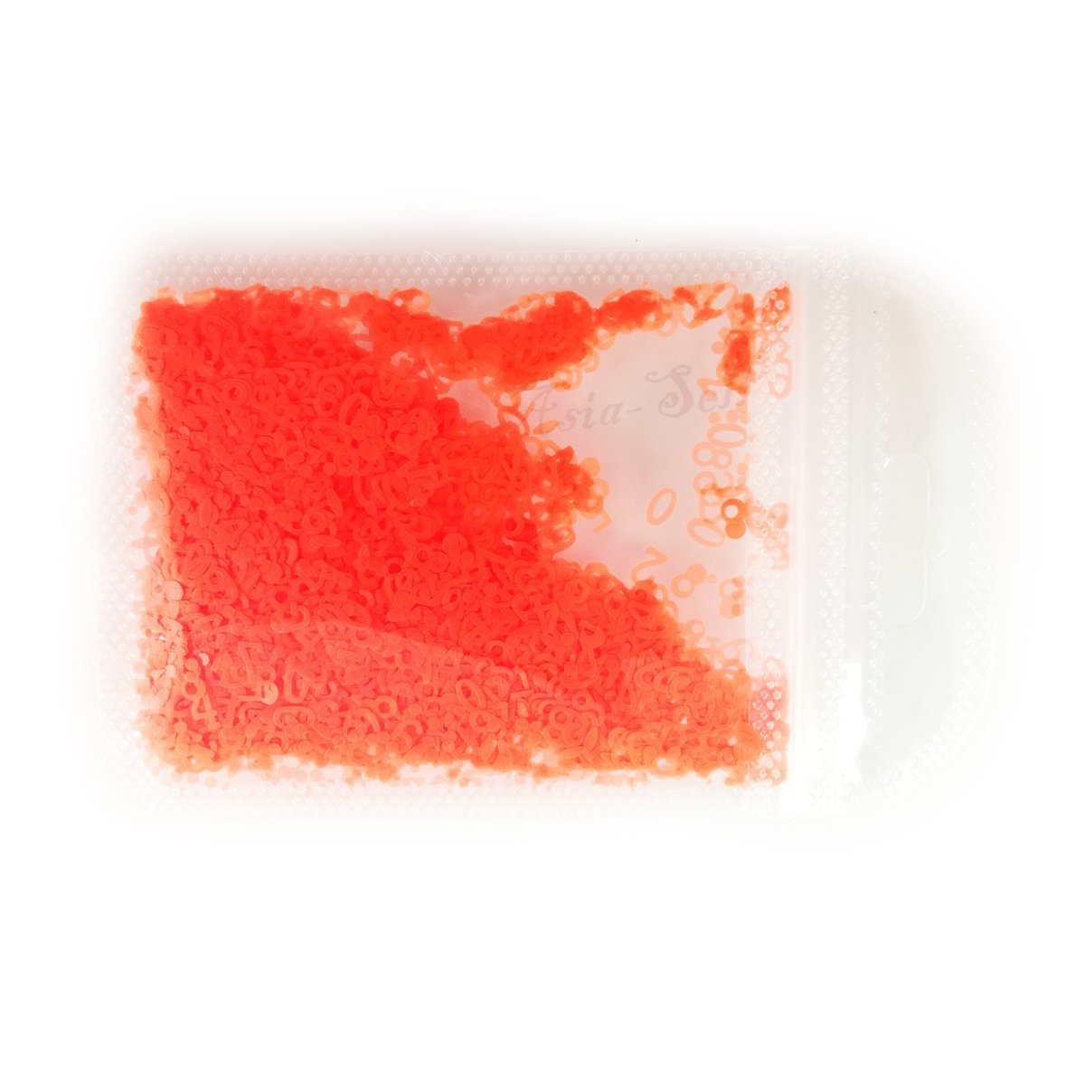 Flourescent Sequins Glitter Nail Art Mixed Size Number Design Shape Flakes Tips Manicure 3D Nail Accessories - Dark Orange - Asia Sell