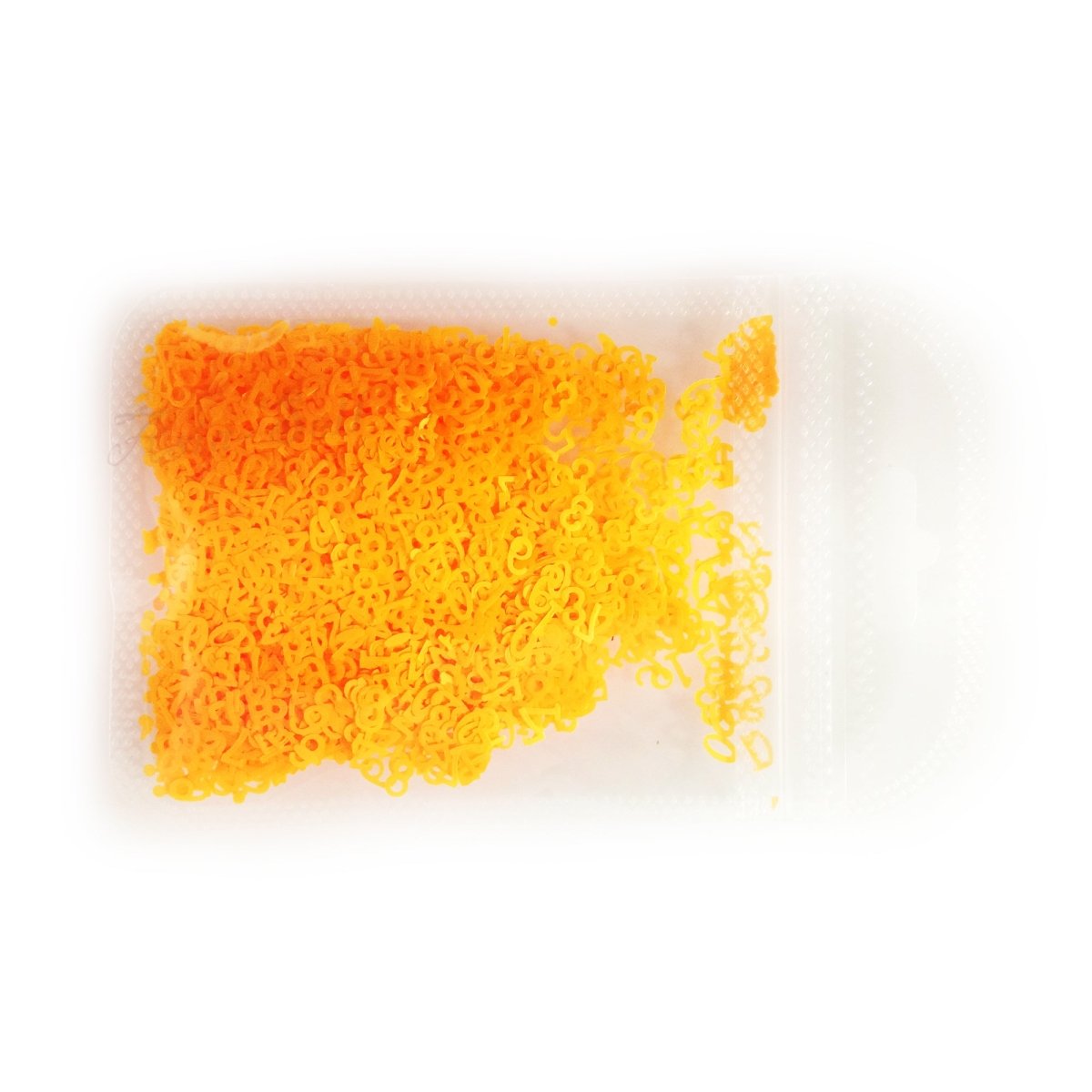 Flourescent Sequins Glitter Nail Art Mixed Size Number Design Shape Flakes Tips Manicure 3D Nail Accessories - Light Orange - Asia Sell