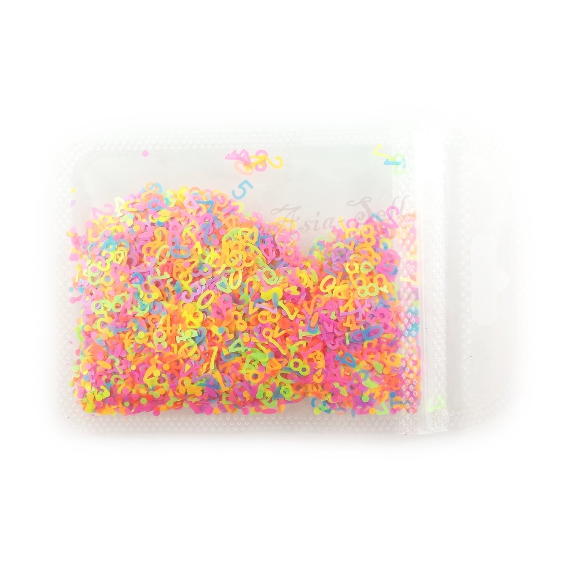 Flourescent Sequins Glitter Nail Art Mixed Size Number Design Shape Flakes Tips Manicure 3D Nail Accessories - Mixed - Asia Sell