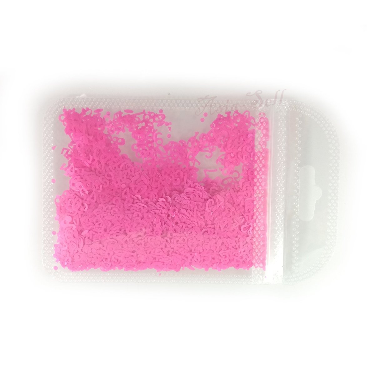 Flourescent Sequins Glitter Nail Art Mixed Size Number Design Shape Flakes Tips Manicure 3D Nail Accessories - Pink - Asia Sell
