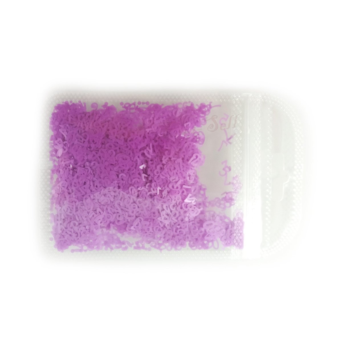 Flourescent Sequins Glitter Nail Art Mixed Size Number Design Shape Flakes Tips Manicure 3D Nail Accessories - Purple - Asia Sell
