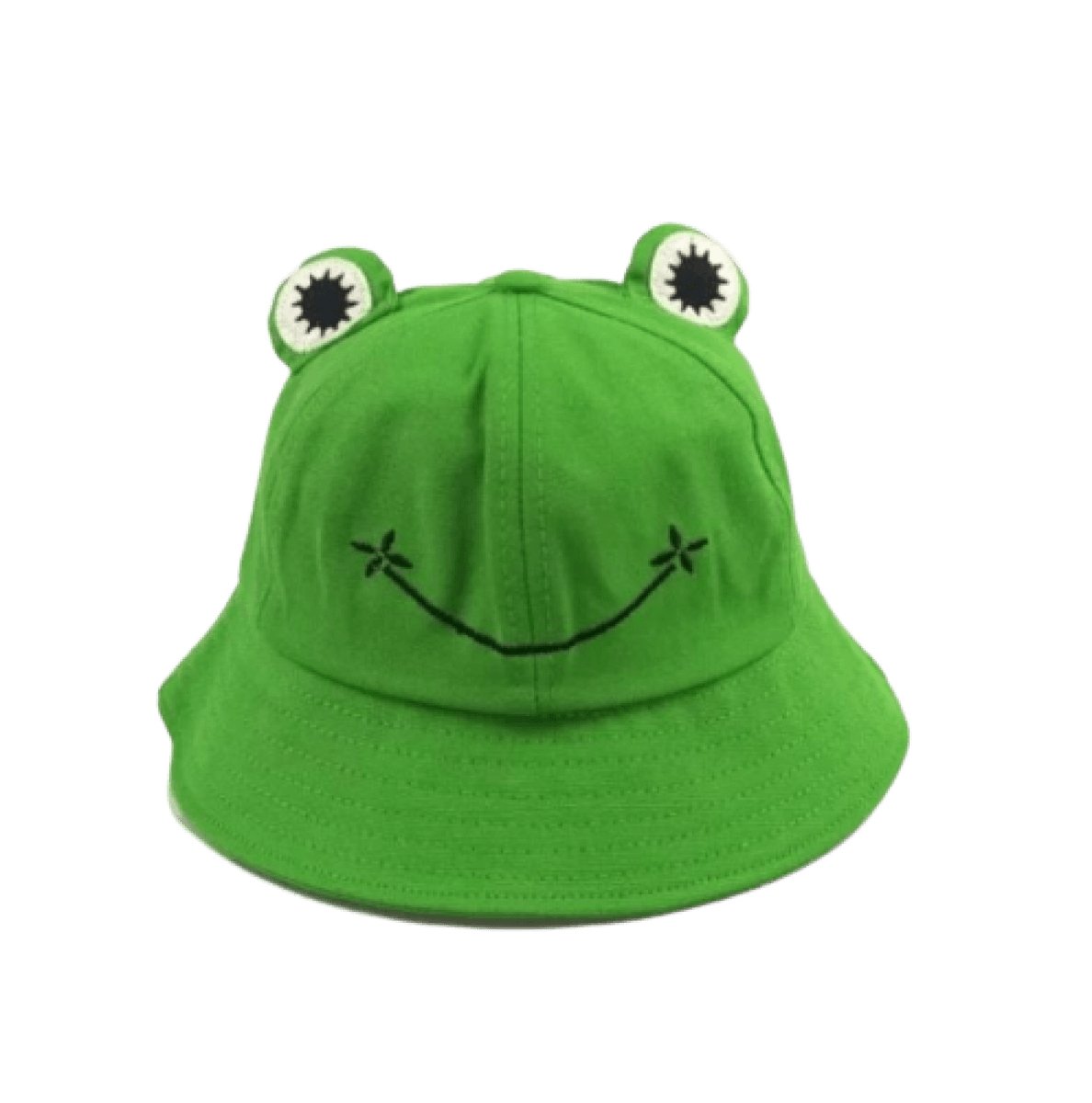 Frog Hat Floppy Hat Female Sunhat Drawstring Adjustable Kid's Bucket Hat - Large Green - Asia Sell