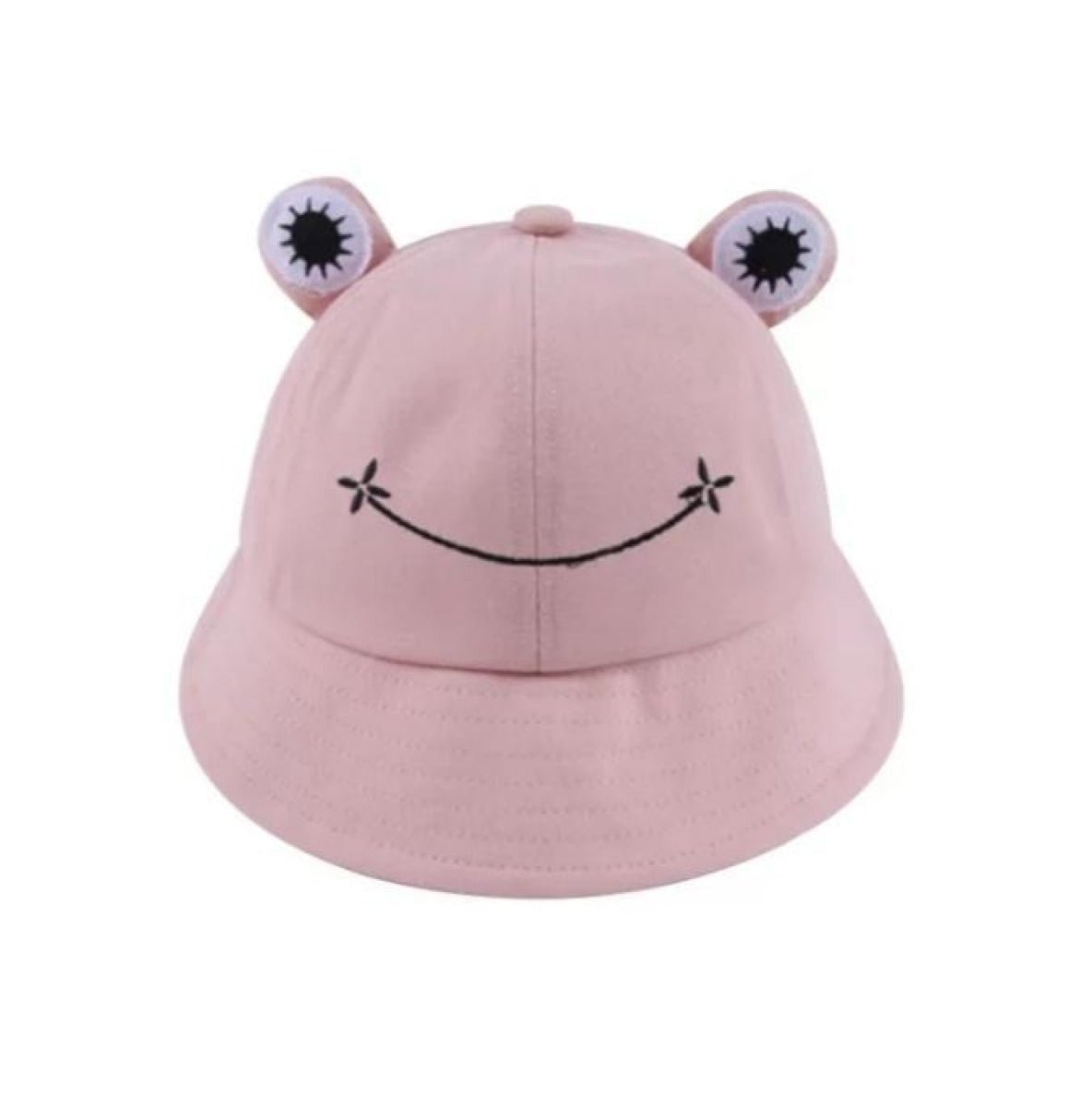 Frog Hat Floppy Hat Female Sunhat Drawstring Adjustable Kid's Bucket Hat - Large Musk Pink - Asia Sell