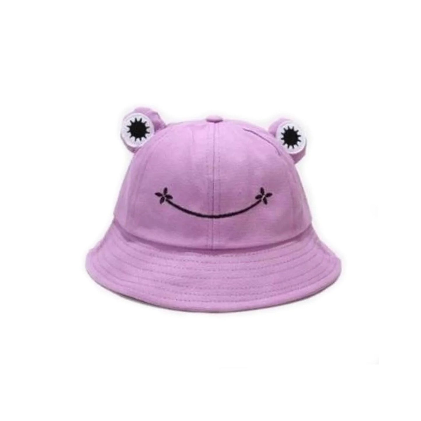 Frog Hat Floppy Hat Female Sunhat Drawstring Adjustable Kid's Bucket Hat - Large Purple Pink - Asia Sell