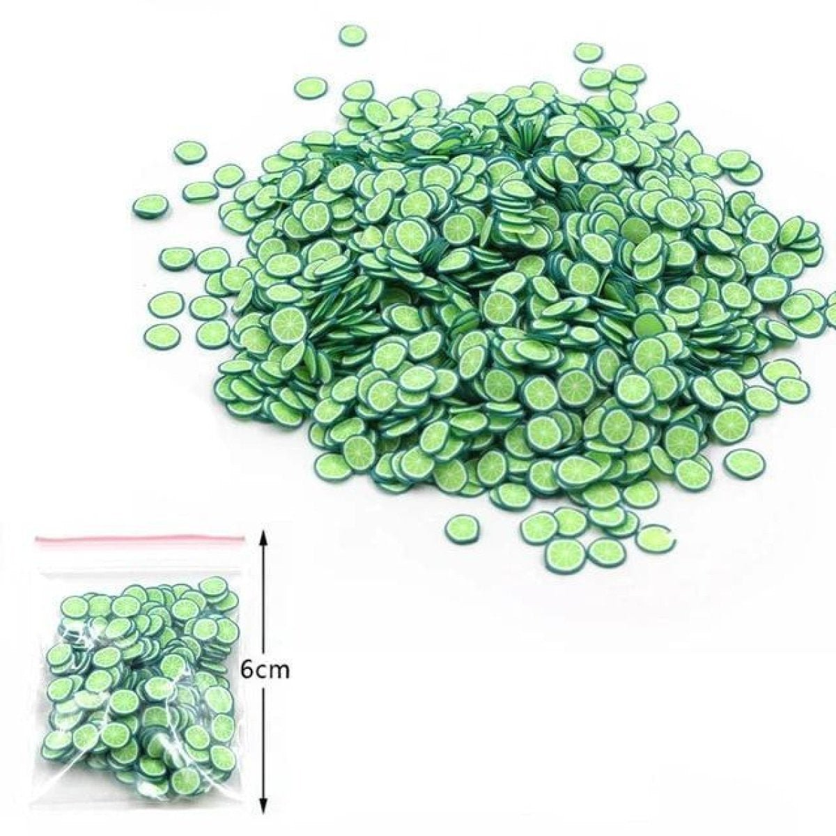 Fruit Bead Charms DIY Nail Art Decoration or Slime Addition in Glitter Set - F - Asia Sell