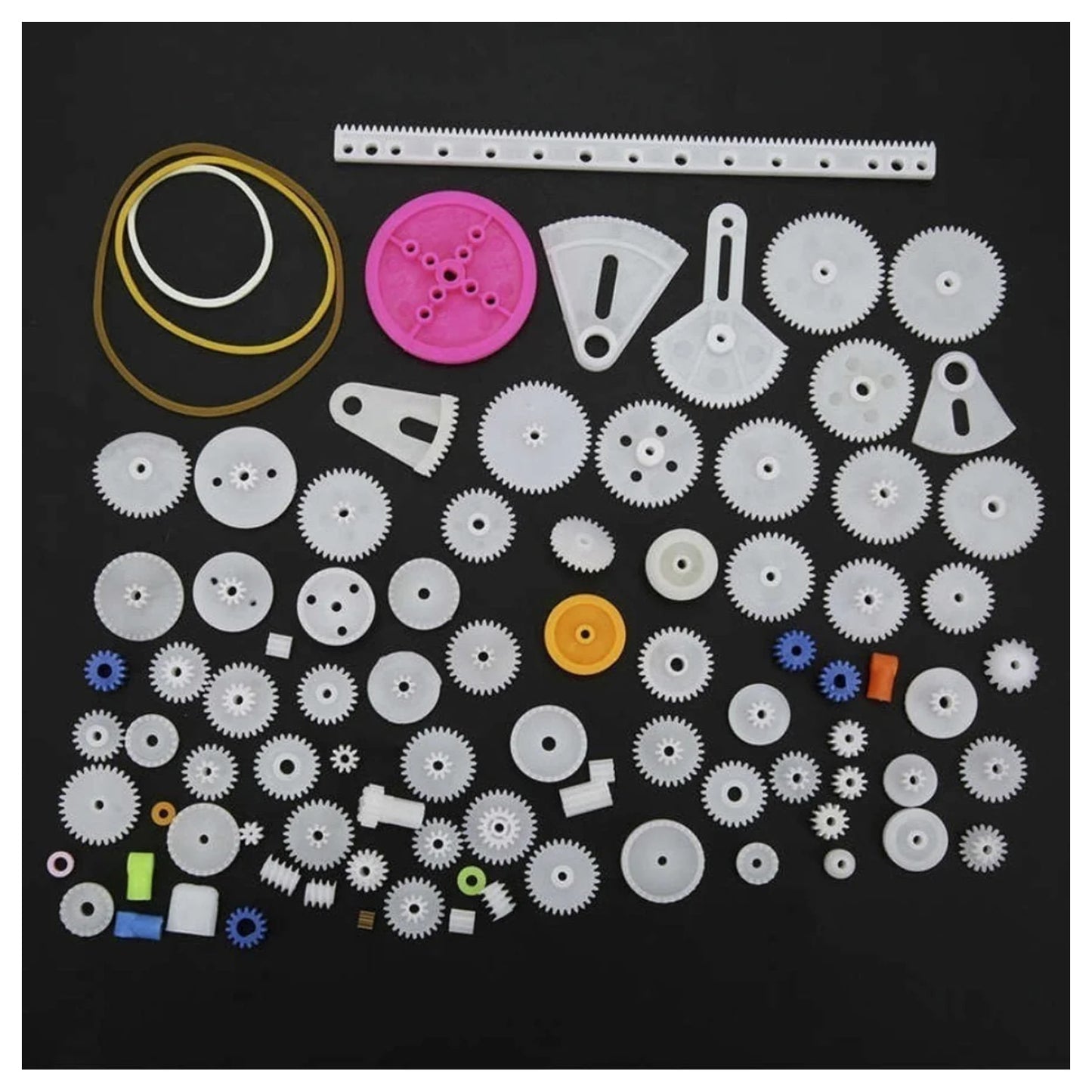 Gear Set 28T 21T 15T 12T Pulley Worm Gear Spindle Shaft Sleeve Belt Rack Crown Copper Plastic Motor - - Asia Sell