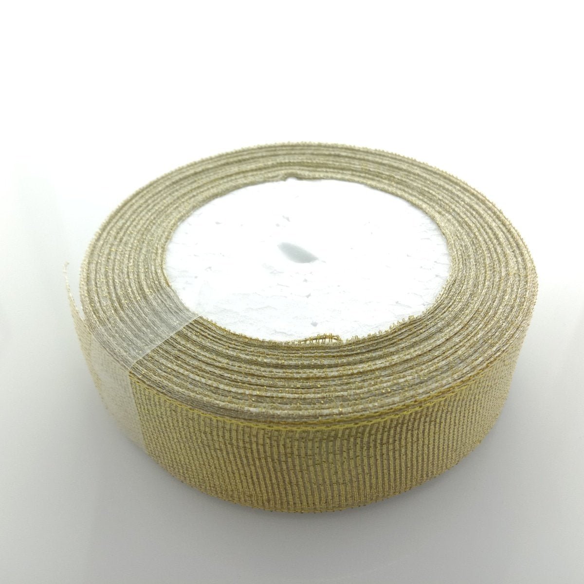 Gold 25mm Ribbon 22m Wedding Christmas Decoration Floral Flower Gift Wrapping Craft - - Asia Sell