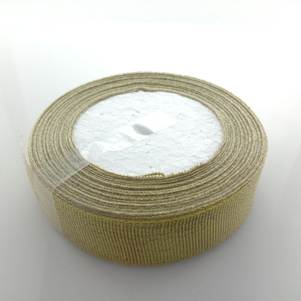 Gold 25mm Ribbon 22m Wedding Christmas Decoration Floral Flower Gift Wrapping Craft - - Asia Sell