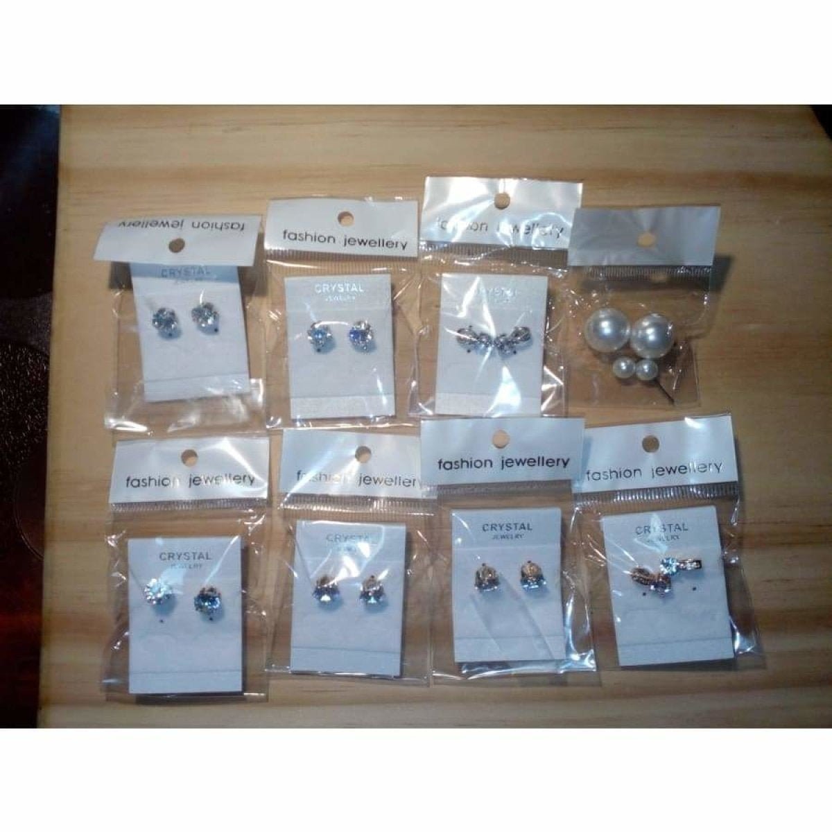 Gold Silver Colour Crystal Earrings Random Set - - Asia Sell