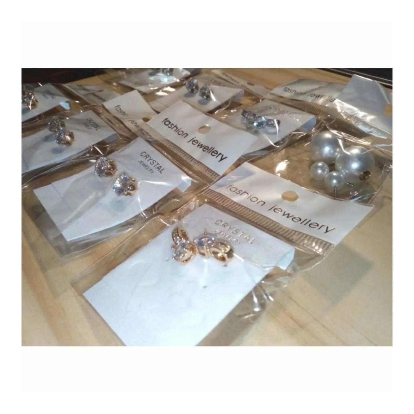 Gold Silver Colour Crystal Earrings Random Set - - Asia Sell