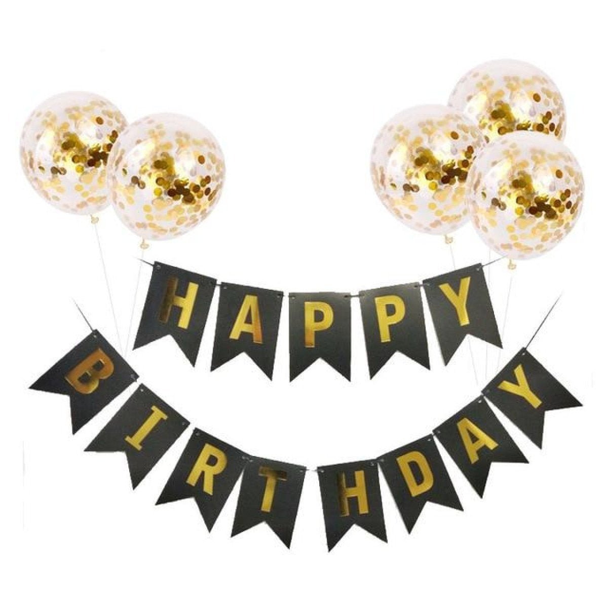 Happy Birthday Balloon Banner Set Confetti Balloons Party Decorations Boy Girl - I - Asia Sell