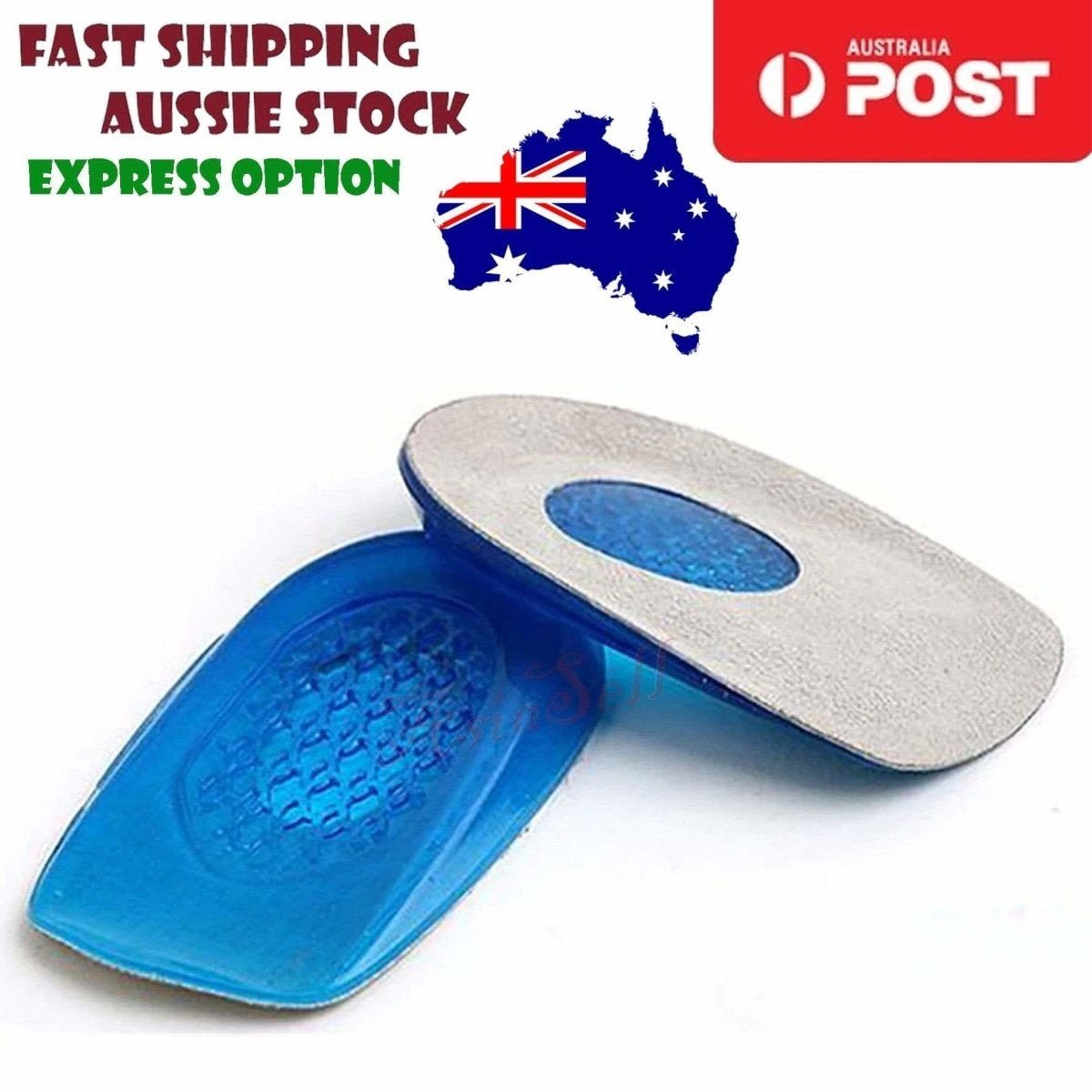 Heel Insoles Shoes Silicone Gel Relief Pads Insert High Heel Foot Cushions - Small 10.7 x 5.8cm - Asia Sell