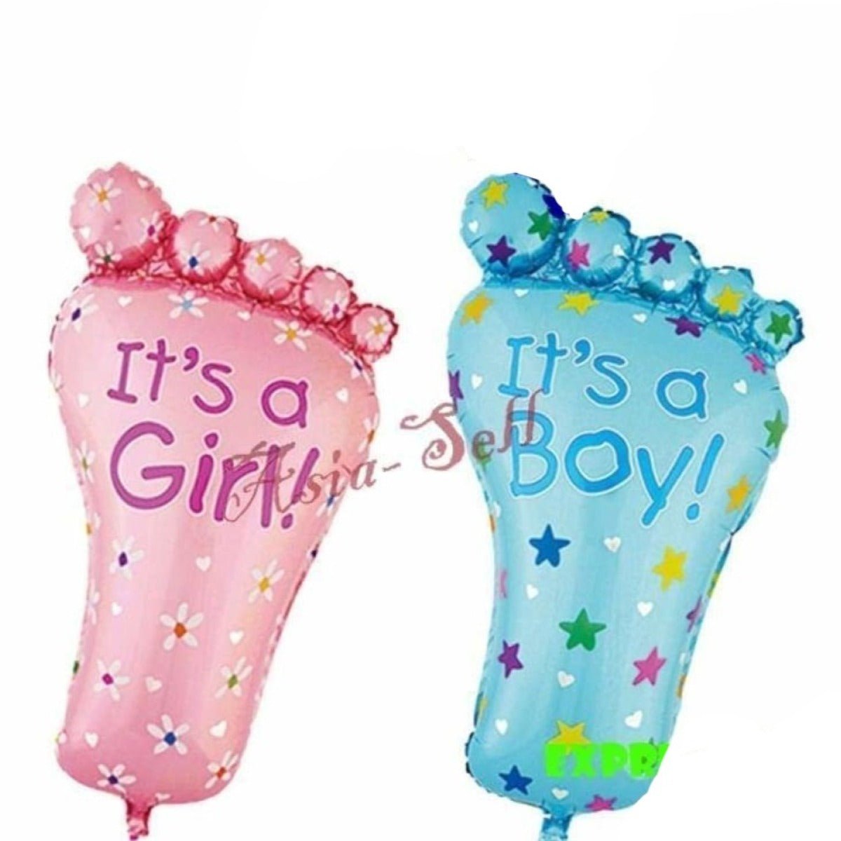 Helium or Air Foil Balloons Unicorn Happy Birthday Party Baby Shower - Blue Baby Foot Set - Asia Sell