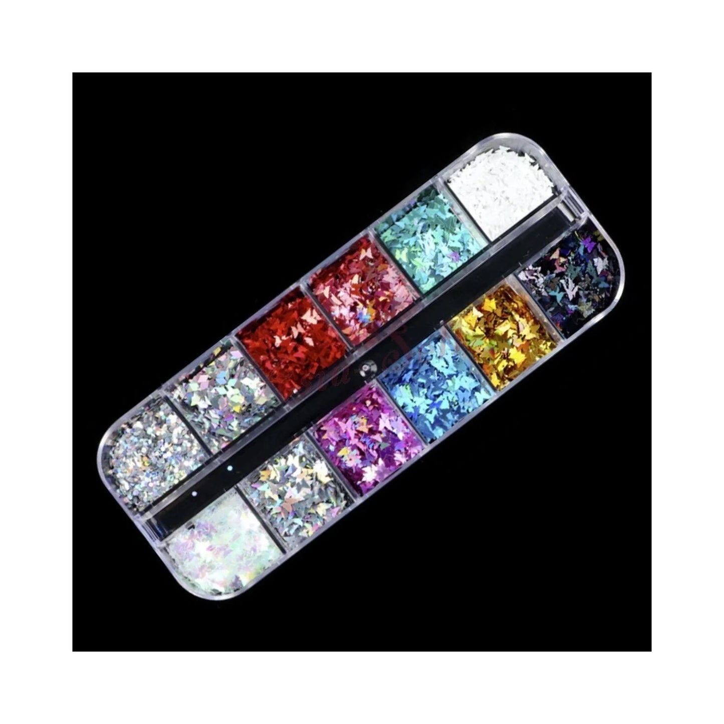 Holographic Butterflies & Diamonds Nail Paillette Slices Nail Art Sequins Flakes - - Asia Sell