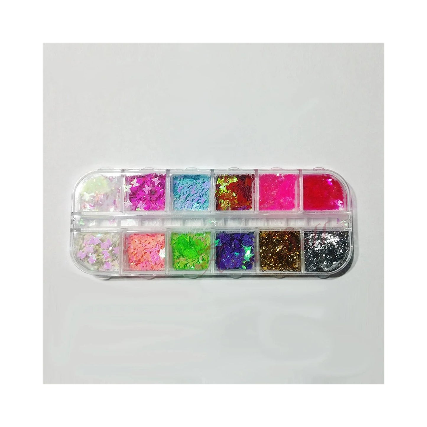 Holographic Butterflies & Irregular Nail Paillette Slices Nail Art Sequins Flakes - - Asia Sell