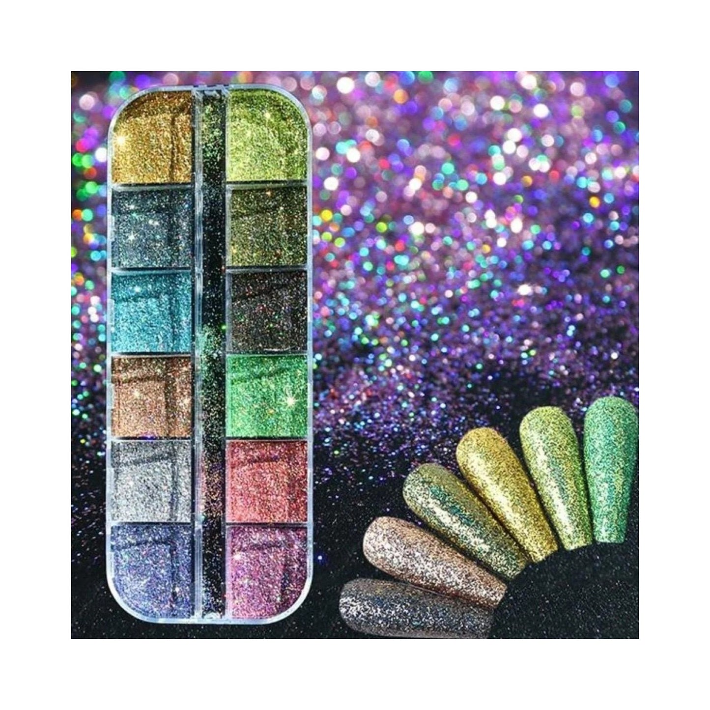 Holographic Glitter Nail Paillette Slices Nail Art Sequins Flakes - - Asia Sell
