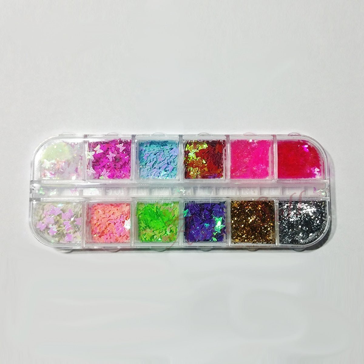 Holographic Nail Paillette Fruit Heart Butterfly Mirror Slices Nail Art Sequins Flakes - Butterflies & Irregular - Asia Sell