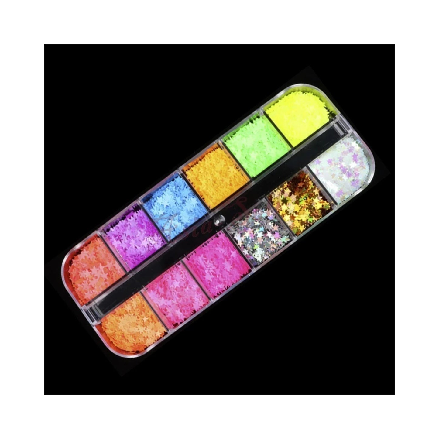 Holographic Neon Stars Nail Paillette Slices Nail Art Sequins Flakes - - Asia Sell