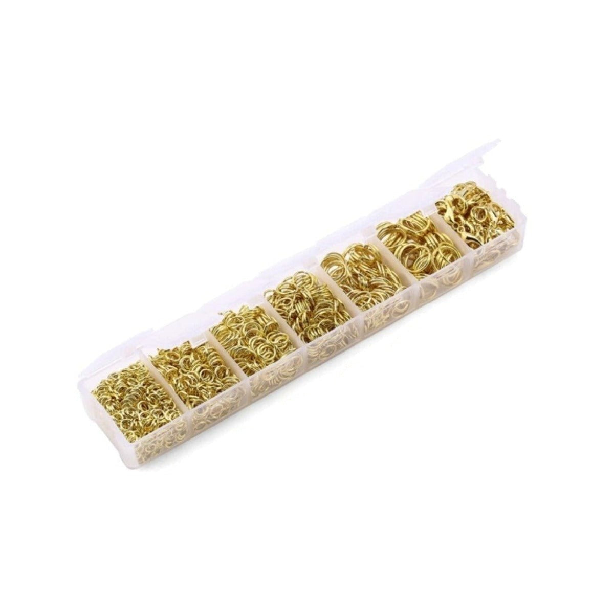 Jewellery Making Kit Open Jump Rings Lobster Clasps Earring Hooks Crimp Beads For DIY Jewellery Making Supplies Alloy Accessories Keyrings Small - Gold - Asia Sell