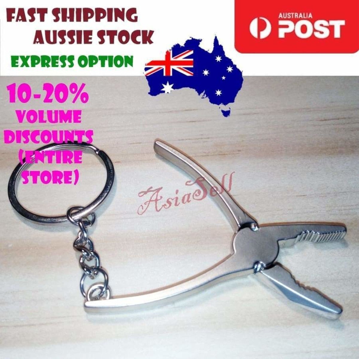 Keyring Key Ring Keychain Key Chain Music Calipers Pliers Eiffel Tower Keyring Pendant Tag Charm - Pliers - Asia Sell