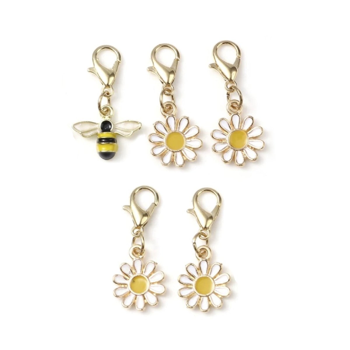 Keyrings Knitting Stitch Markers Rainbow Enamel Lobster Clasp Crochet Latch Clips DIY Sewing Tools Pendant Tag Charm - Bee and Daisies - Asia Sell