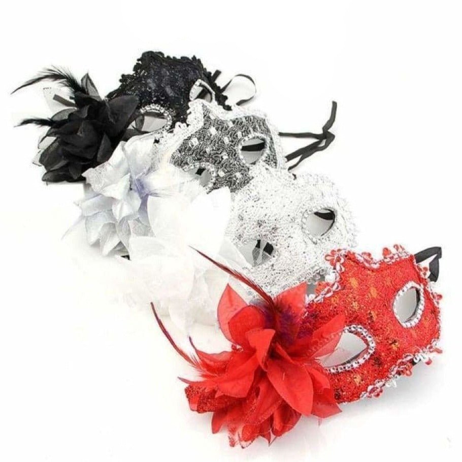 Lace Venetian Mask Masquerade Carnival Party Masked Ball Fancy Dress Costume - Grey - Asia Sell