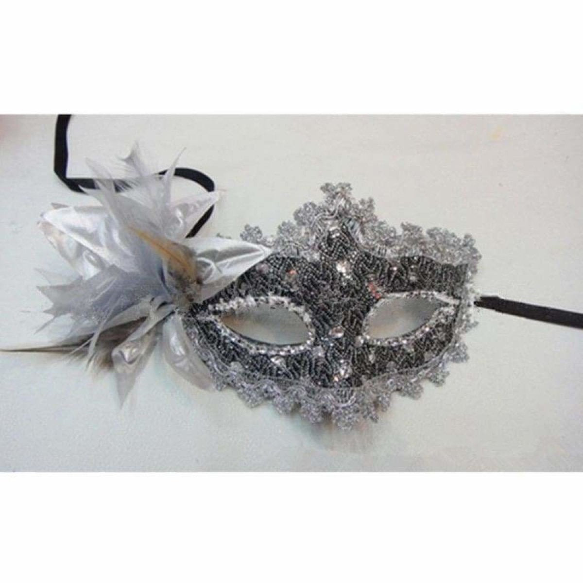 Lace Venetian Mask Masquerade Carnival Party Masked Ball Fancy Dress Costume - Grey - Asia Sell