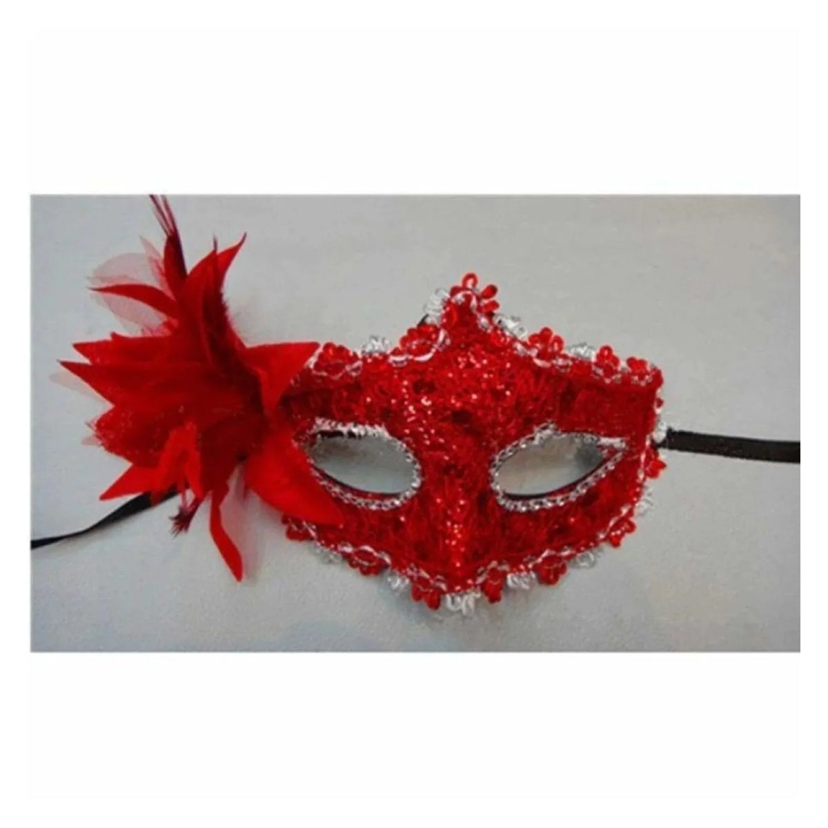 Lace Venetian Mask Masquerade Carnival Party Masked Ball Fancy Dress Costume - Red - Asia Sell