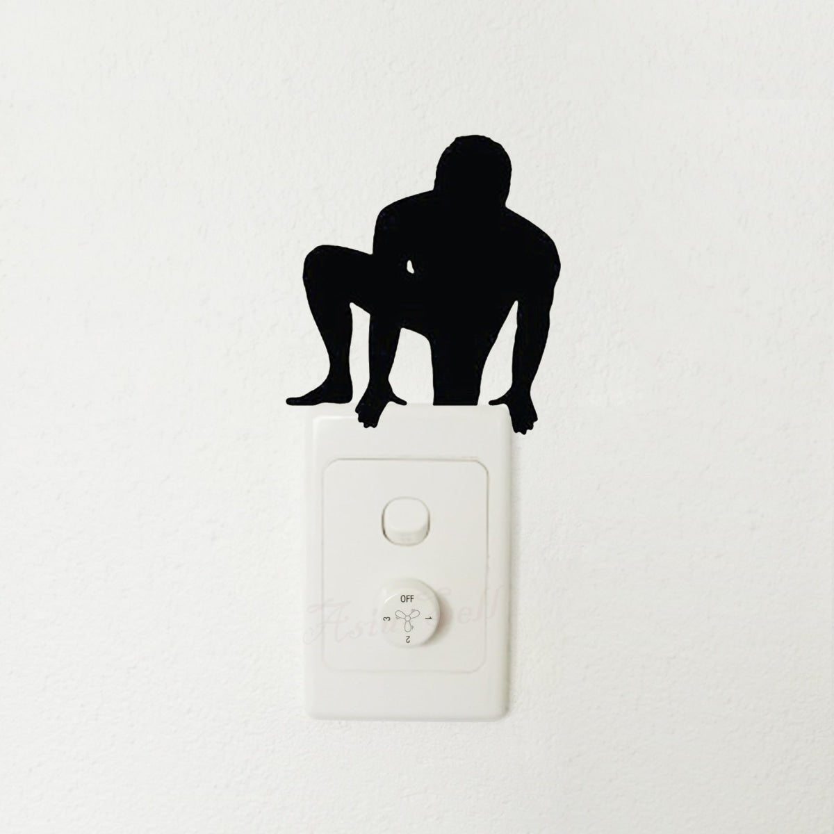 Light Switch Wall Stickers Sports Breakdancing Ballet Snowboarding Skating Stunt Bike Scooter Black - Climber - Asia Sell