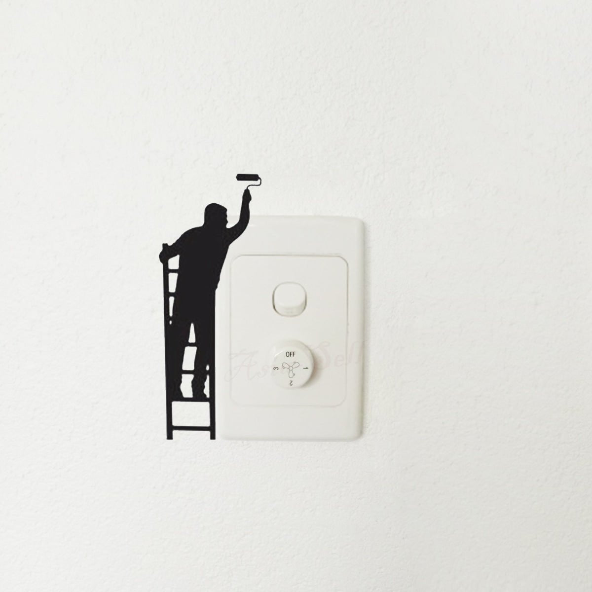 Light Switch Wall Stickers Sports Breakdancing Ballet Snowboarding Skating Stunt Bike Scooter Black - Painter - Asia Sell