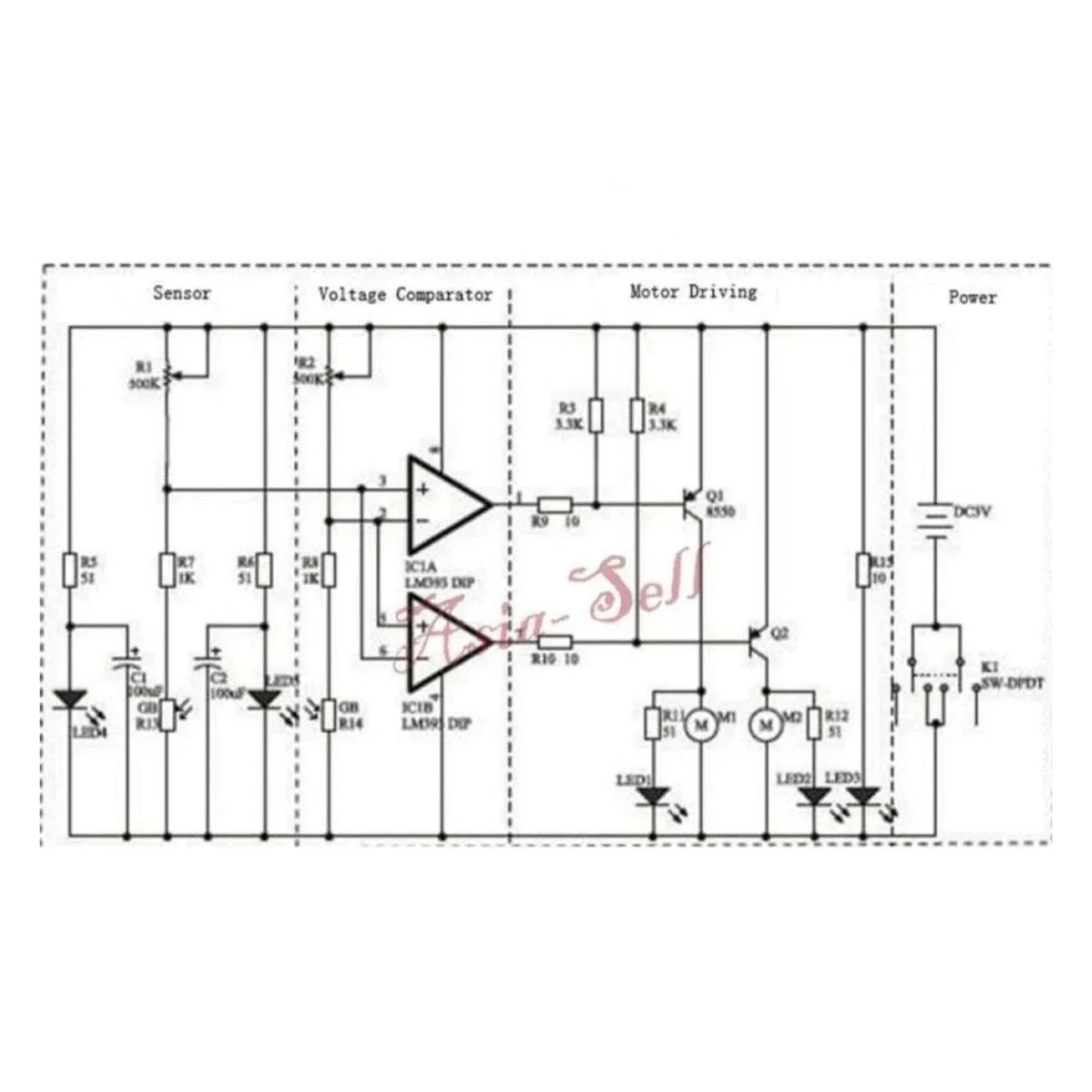 Line Following Smart Car Kit Motor Electronic DIY Kit Set Line Follower Learning Toy - - Asia Sell