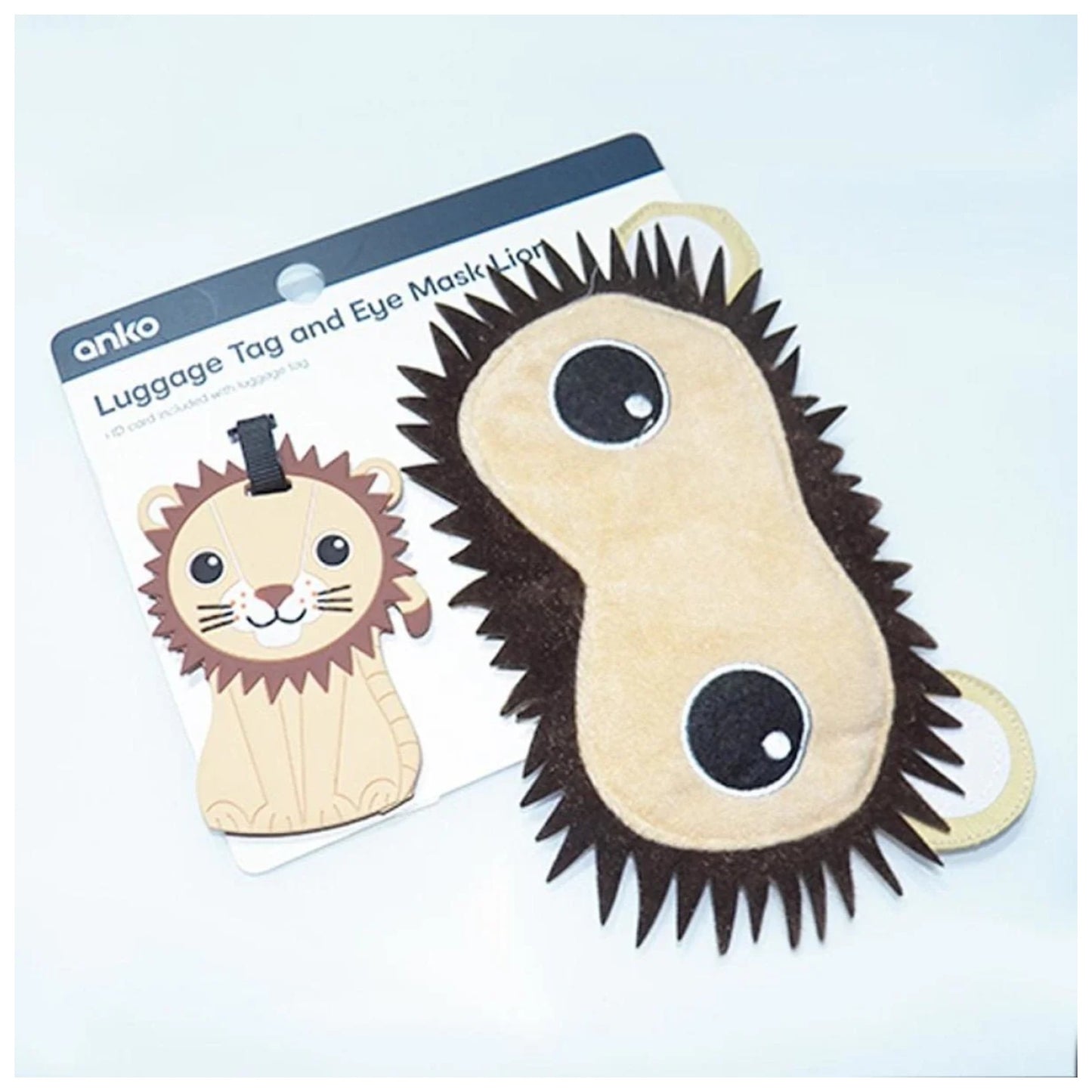 Lion Sleeping Mask and Luggage Tag Travel Identification Eye Shade Mask - - Asia Sell