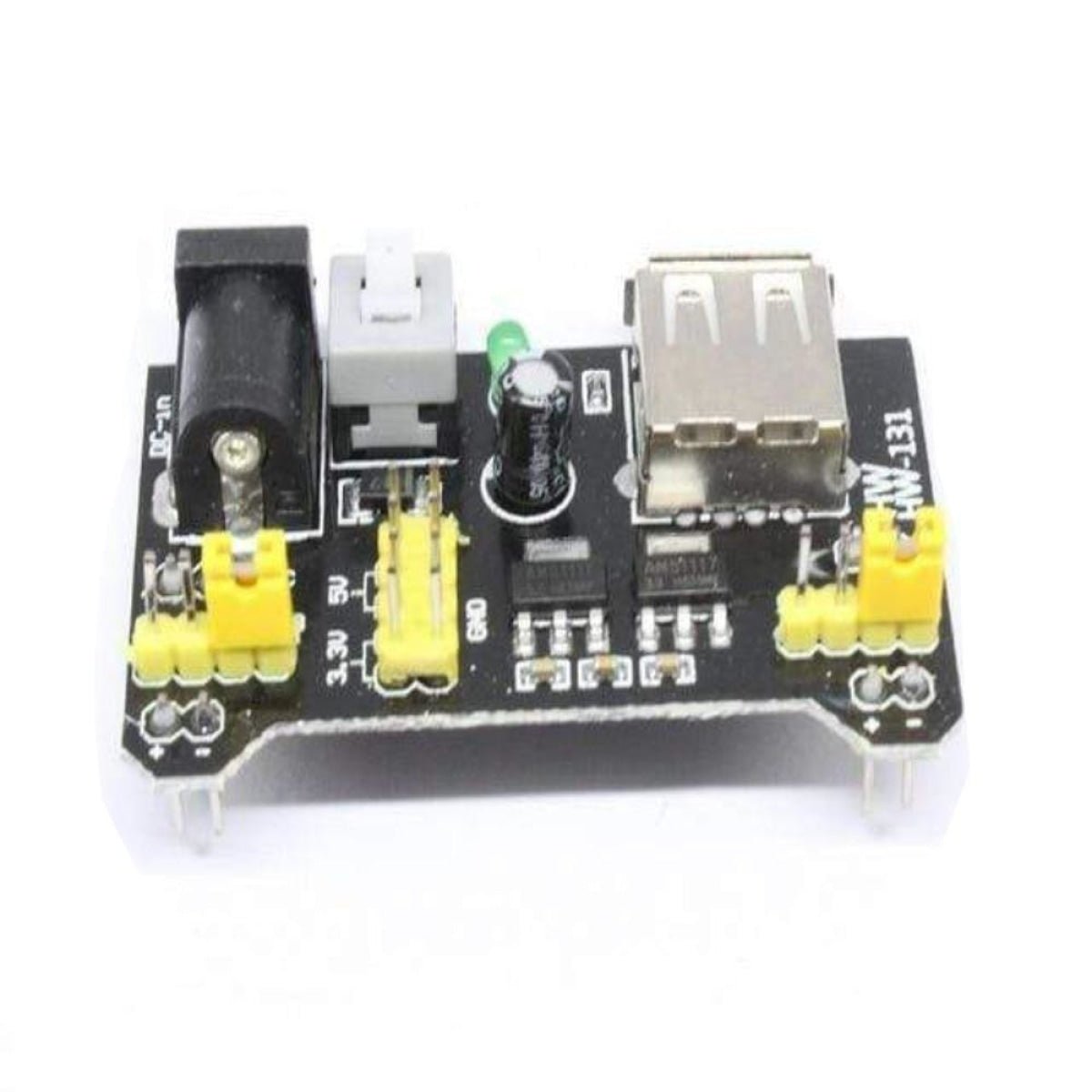 MB-102 Breadboard Power MB102 830 Points Bread Board Kit Flexible Jumper Wires Learning Kit - 3.3V/5V Module only (Black) - Asia Sell