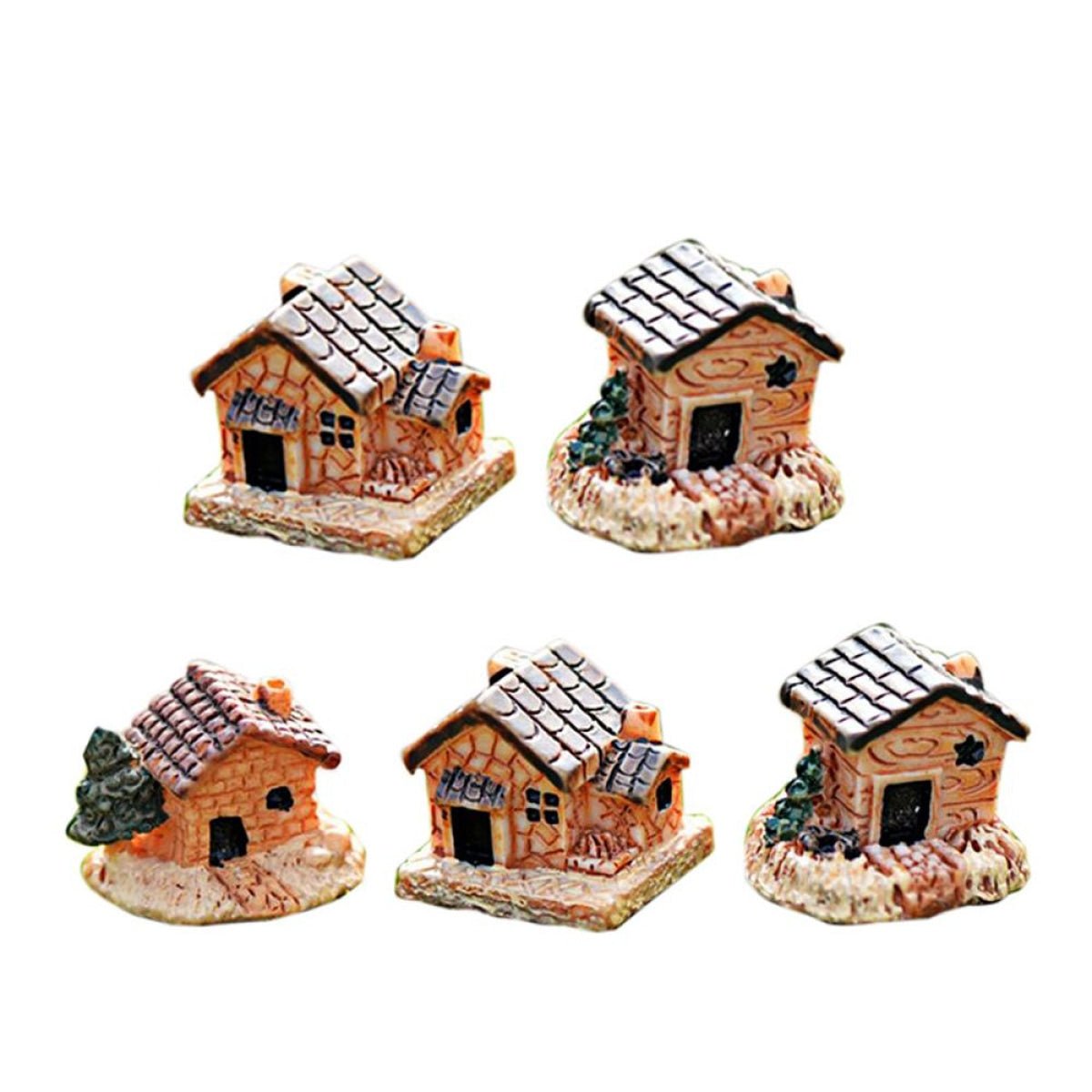 Mini Drunk Elves Garden Dwarves Gnomes Figurines Funny Elf Christmas Ornament Dwarf - 5pcs Mini House - Asia Sell