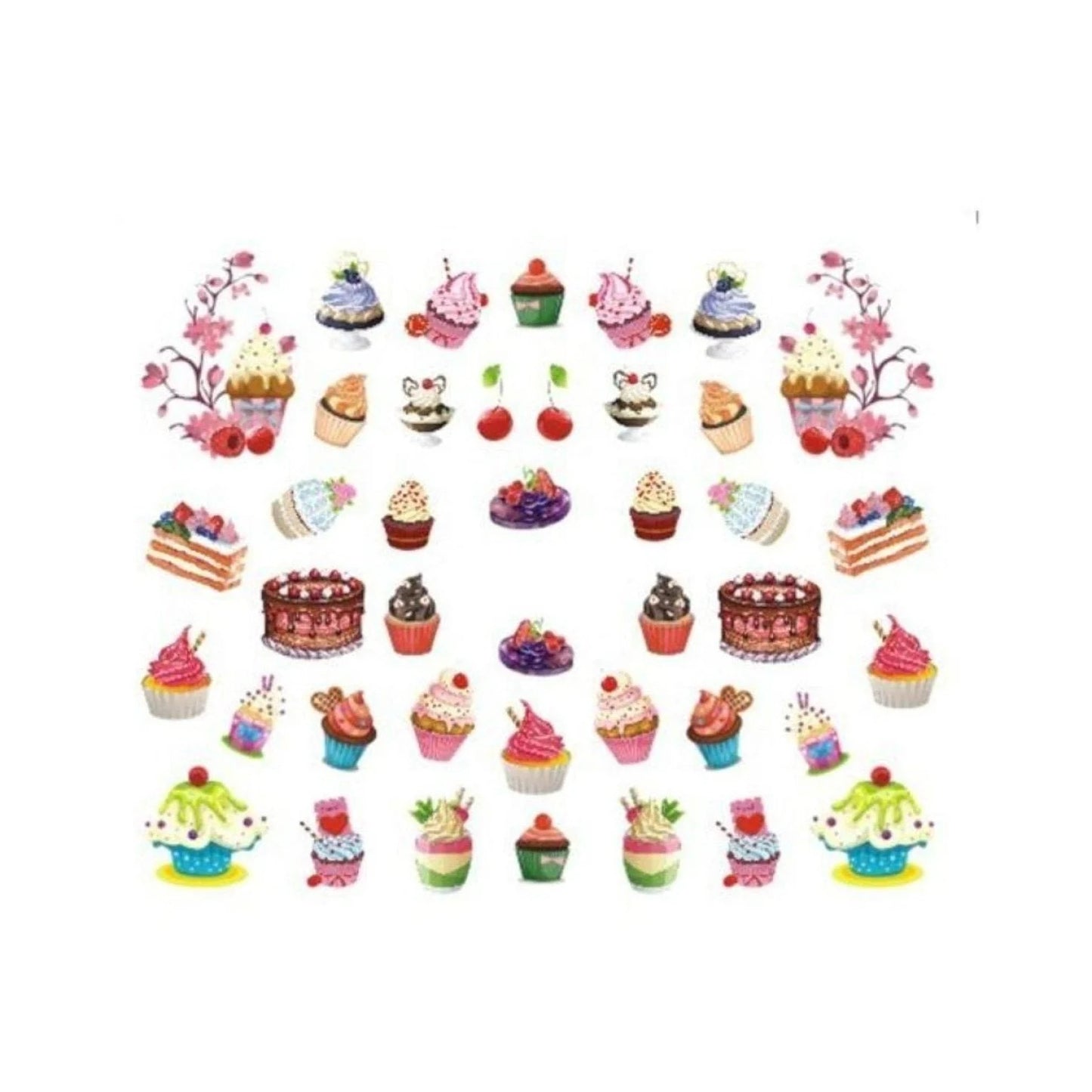 Nail Art Sticker Slider Ice Cream Drink Fruit Sticker For Nail DIY - STZ477 - - Asia Sell