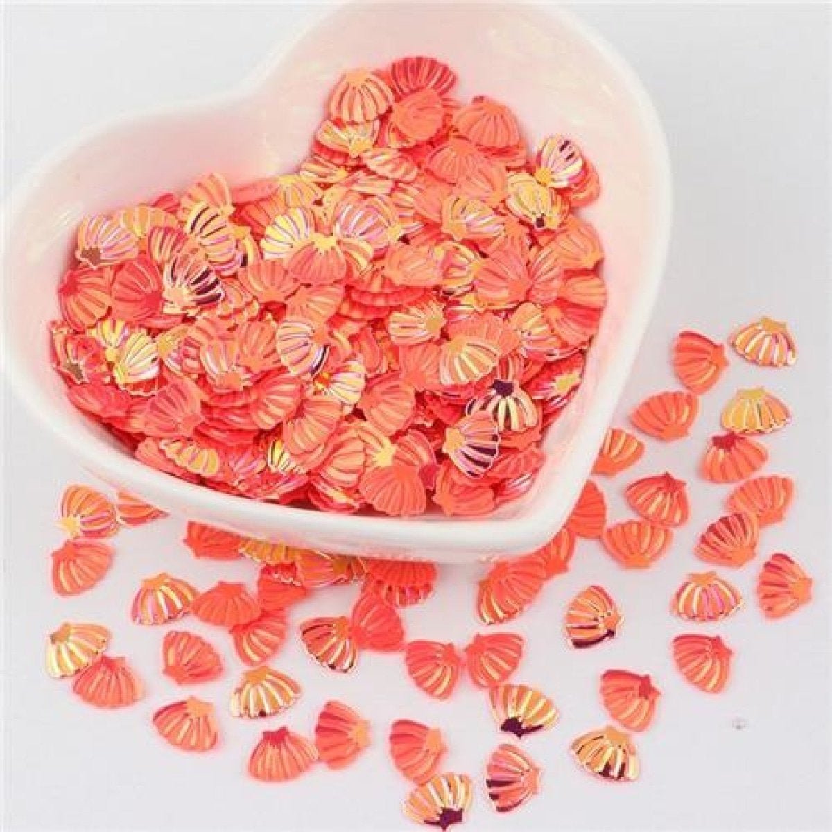 Nail Glitter Sequins 6x8mm Sea Shell Shape 10g PVC Rhinestones Decorations - Watermelon Gold - Asia Sell