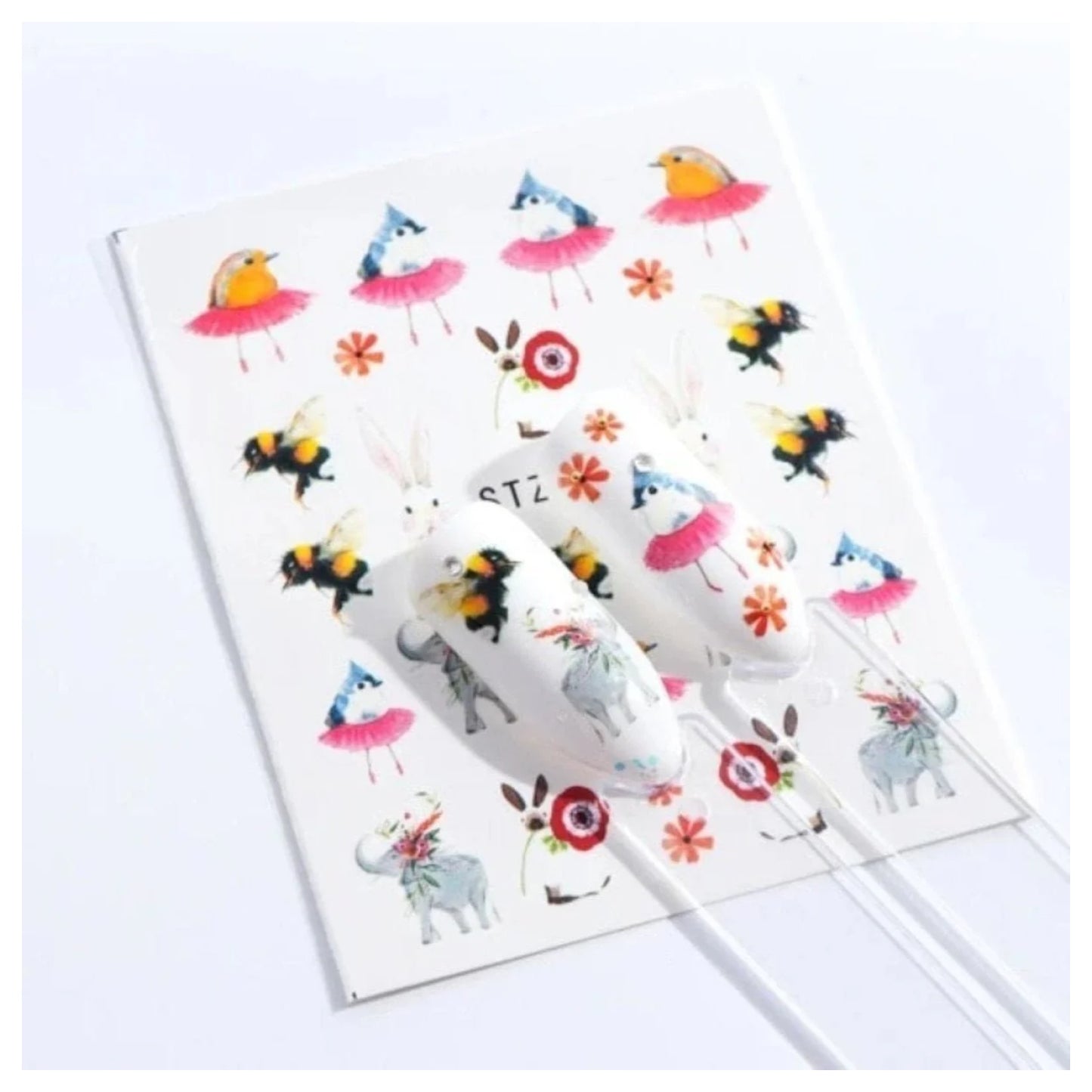 Nail Stickers Water Transfer Flamingo Animal Designs Nail Art Slider - STZ671 - - Asia Sell