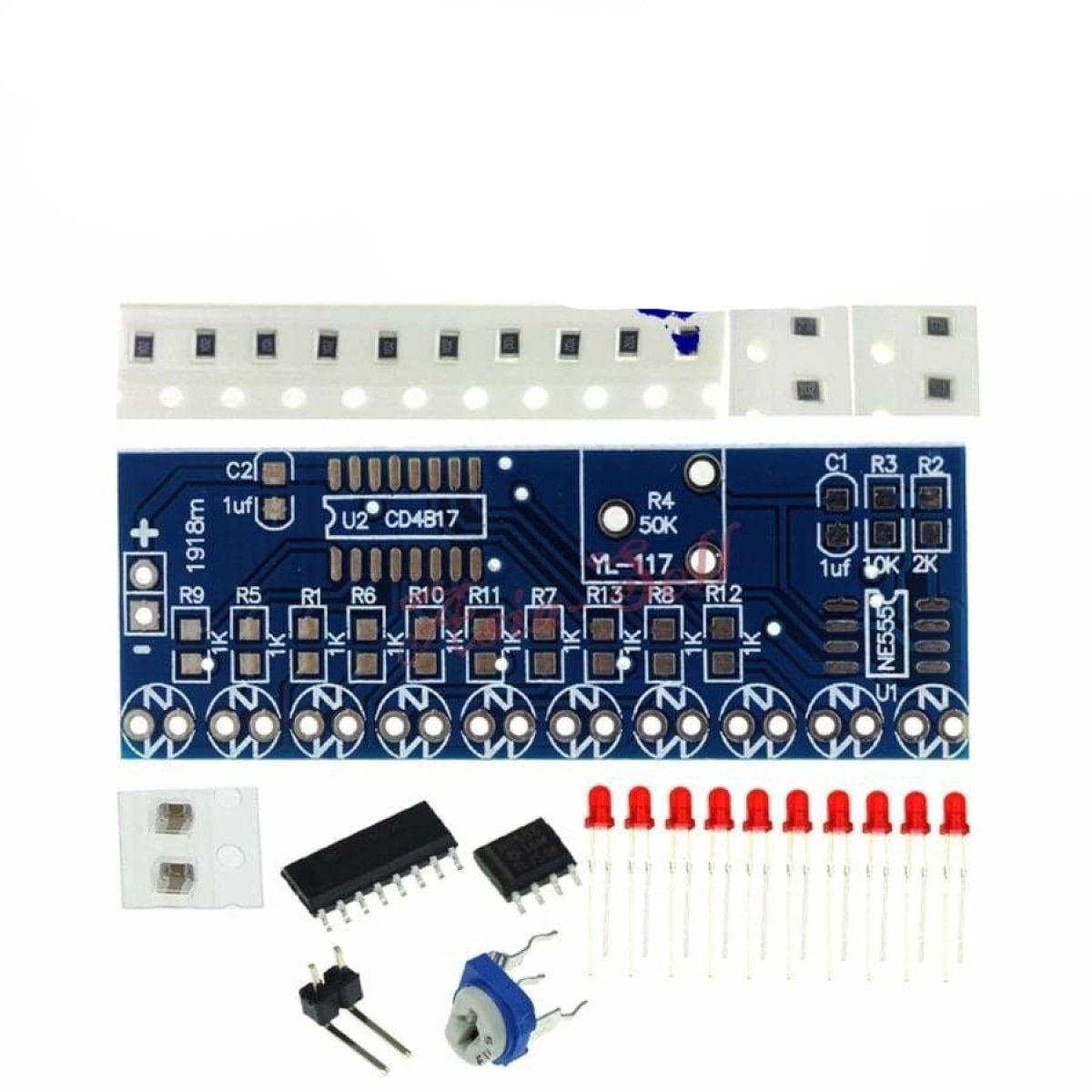 NE555+CD4017 Light Water Flowing Light LED Module DIY Kit Smart Electronics - Kit - Asia Sell