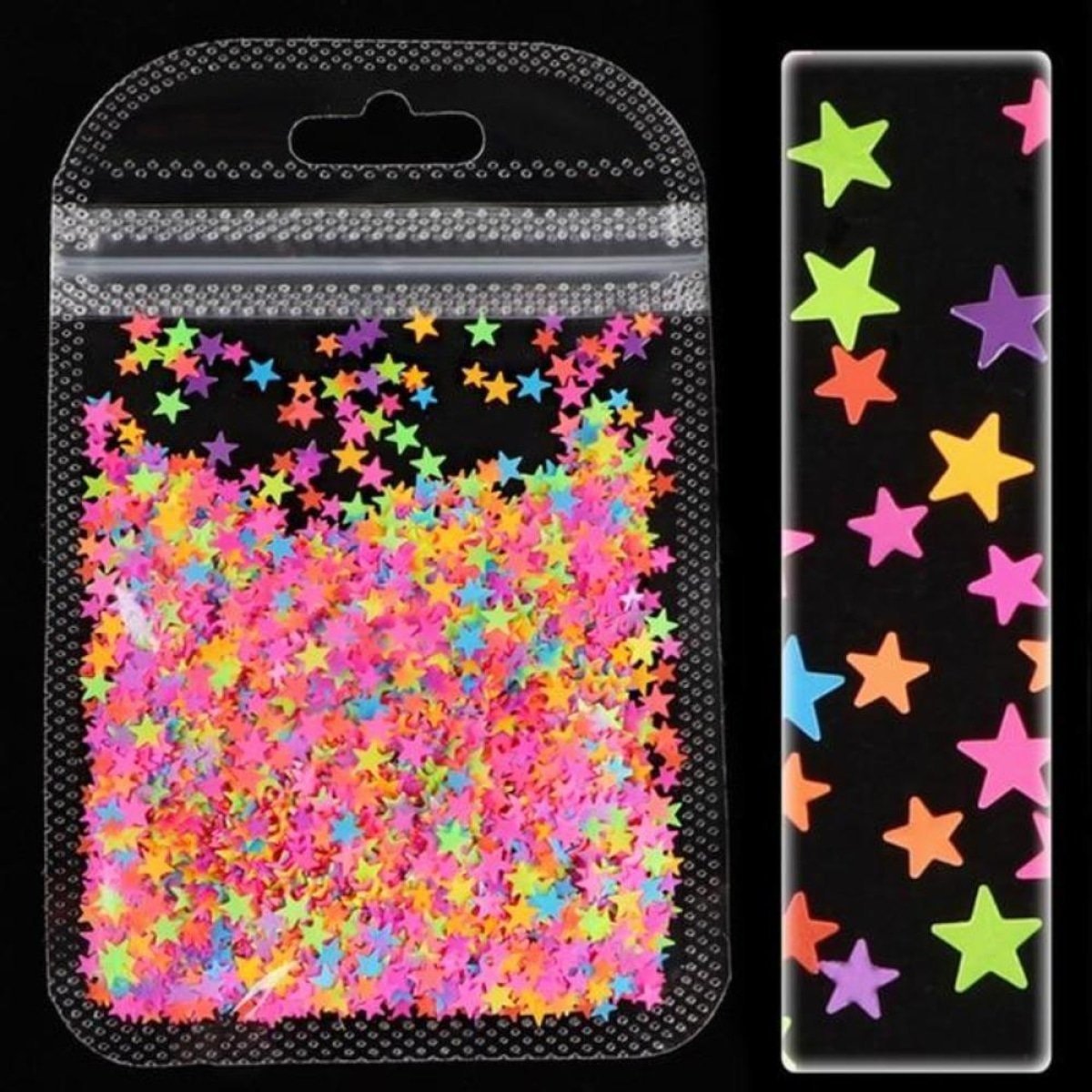 Neon Nail Art Glitter Fluorescent Star Sequins Flakes Shining Acrylic Gel Nails - Mixed - Asia Sell