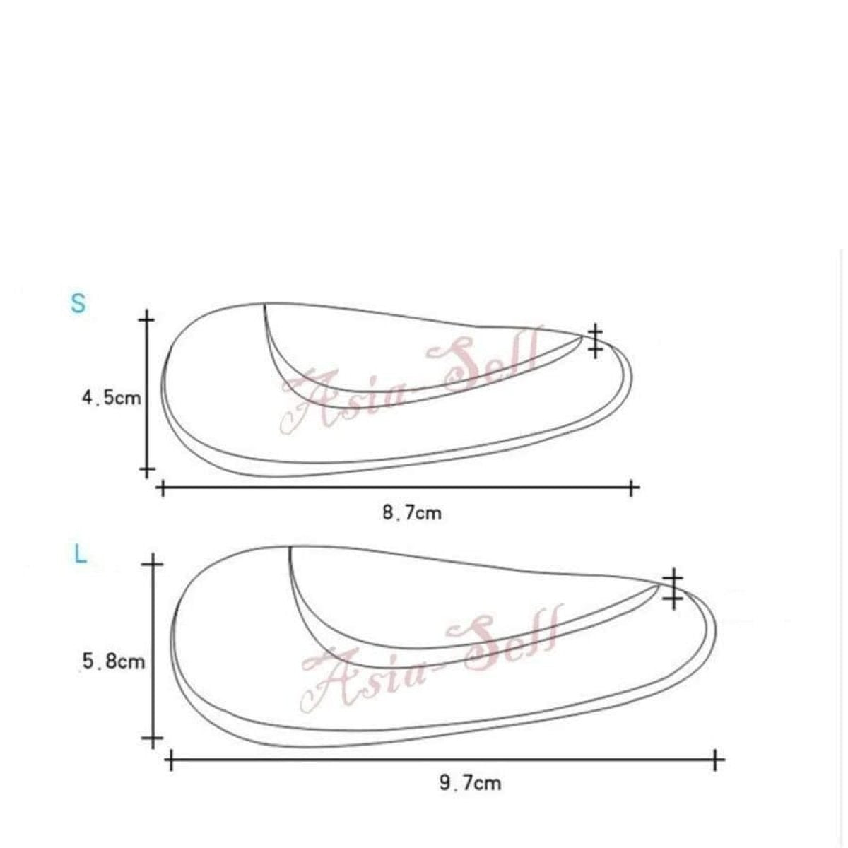 Orthotic Arch Supports Insoles Flat Foot Gel Flatfoot Corrector Shoe Silicone Insert - Large 9.7x5.8cm - Asia Sell