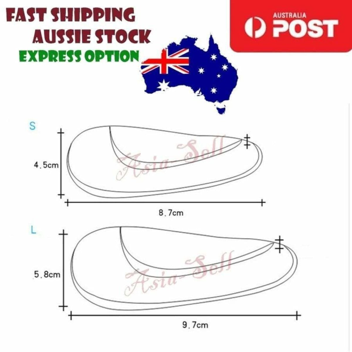 Orthotic Arch Supports Insoles Flat Foot Gel Flatfoot Corrector Shoe Silicone Insert - Small 8.7x4.5cm - Asia Sell